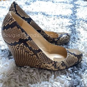 Christian Louboutin Miss Boxe Wedges SNAKE
